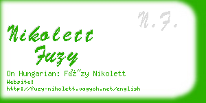 nikolett fuzy business card
